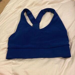 Blue sports bra